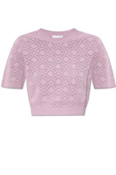 GIVENCHY GIVENCHY MONOGRAM 72 JACQUARD SHORT-SLEEVE KNIT TOP