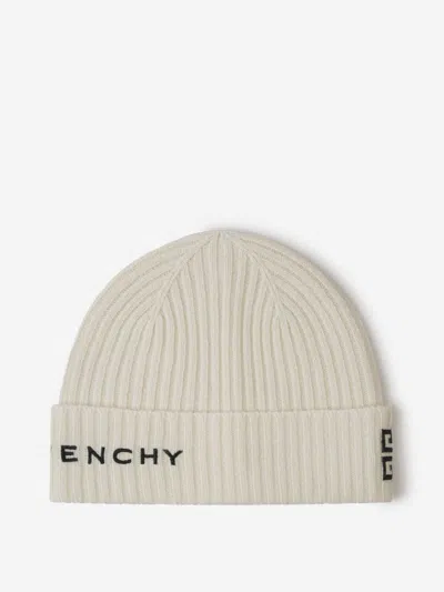 Givenchy Logo Knitted Hat In Punto Acanalado