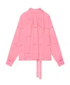 Givenchy Logo Knot Shirt In Pink