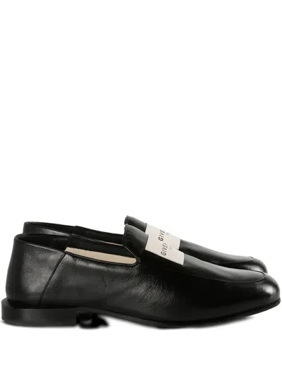 Givenchy Logo-label Leather Loafers In Black