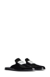 Givenchy Label Flat Mules In Patent Leather In Black