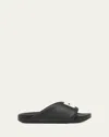 Givenchy Label Flat Mules In Black Rubber Women In Multi