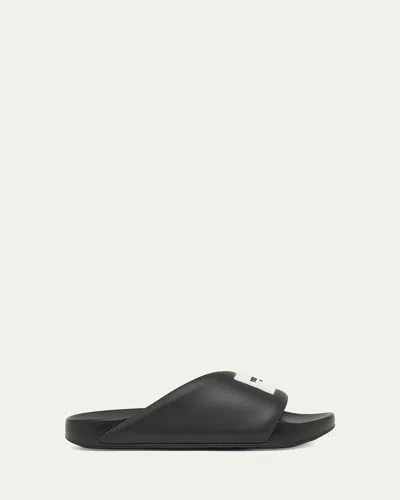 GIVENCHY LOGO LABEL SLIDE SANDALS