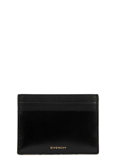 Givenchy Logo Leather Card Holder In Black