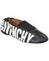 Givenchy Logo Leather Flat In Black