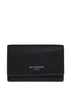 Givenchy Logo Leather Keyring In Black