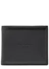 Givenchy Men Black Bi-fold Wallet With Embossed Logo Lettering On The Front In Grained Leather Man In Black
