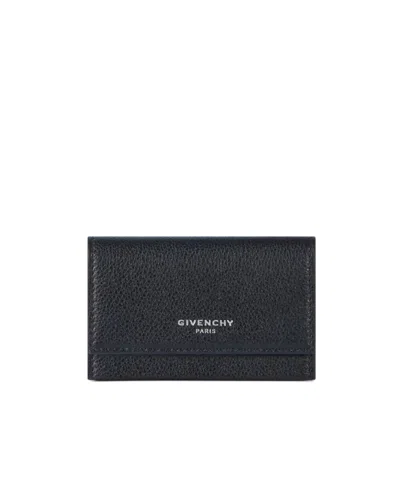 Givenchy Logo Lettering Key Case In Black
