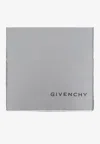 Givenchy Logo Lettering Silk Scarf In Gray