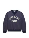 Givenchy Paris Sweatshirt In Satin In Blue
