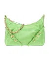 Givenchy Logo-lettering Zipped Shoulder Bag In Green