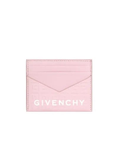 Givenchy Logo Logo Leather Clip In Pink