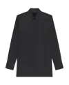 Givenchy Chemise En Soie Avec Plastron In Black