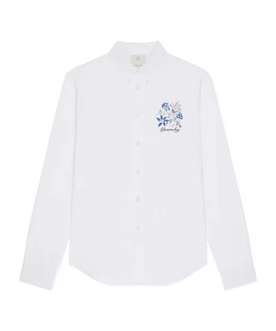 Givenchy Logo Long-sleeved Shirt In White