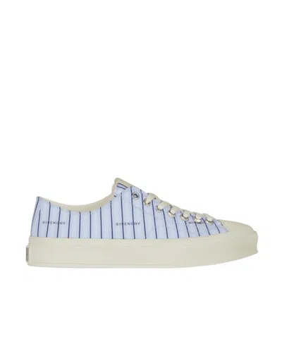 Givenchy Logo Low Upper Board Shoes In Blue