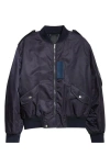 Givenchy Medallion Embroidered Bomber Jacket In Blue