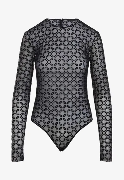 GIVENCHY LOGO MESH BODYSUIT