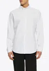 Givenchy Paris Embroidered Classic Fit Cotton Poplin Button-down Shirt In White