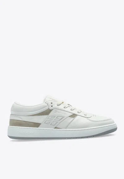 GIVENCHY LOGO-MONOGRAM LEATHER SNEAKERS