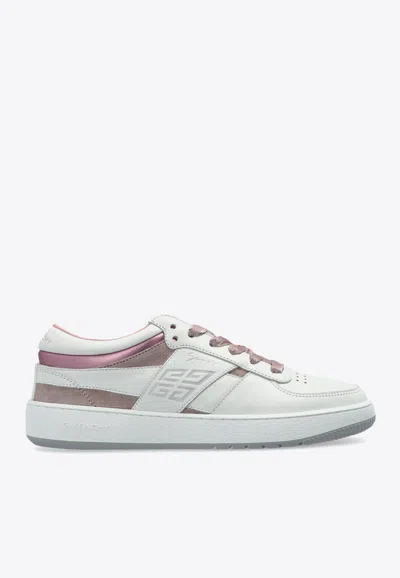 GIVENCHY LOGO-MONOGRAM LEATHER SNEAKERS
