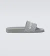 Givenchy Monogram Rubber Slides In Grey