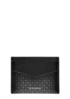 Givenchy Logo-monogrammed Leather Card Holder In Grey