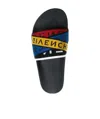 Givenchy Logo Multicolored Ankle Strap Sandals In Black
