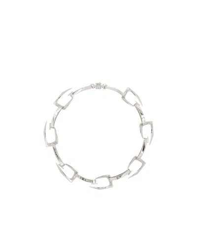 Givenchy Logo Necklace In White