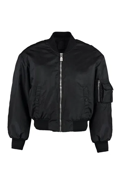 Givenchy Black Logo Nylon Bomber Jacket