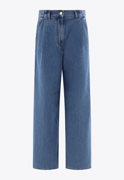 Givenchy Logo Oversized Jeans In Blue