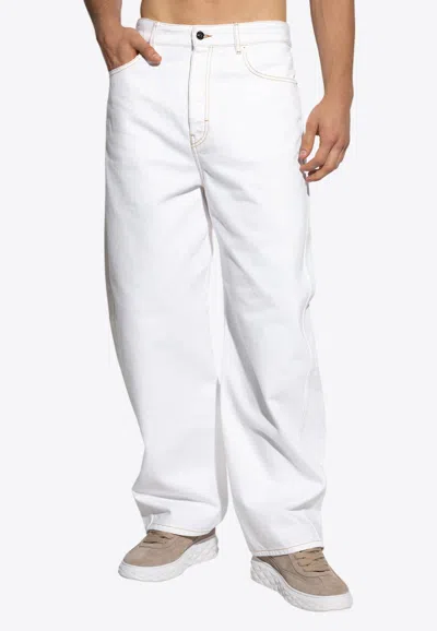 Givenchy Logo Patch Balloon Jeans In White