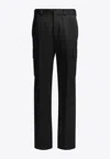 Givenchy Cotton Cargo Pant With Utility Pockets In Black