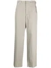 Givenchy Logo-patch Cotton Straight-leg Trousers In Grey