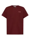 Givenchy Logo Crewneck T-shirt With Short Sleeves In Burgundy