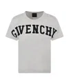 Givenchy Logo-patch Cotton T-shirt In Gray