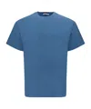 Givenchy Men Cotton T-shirt With Logo Patch In Blue