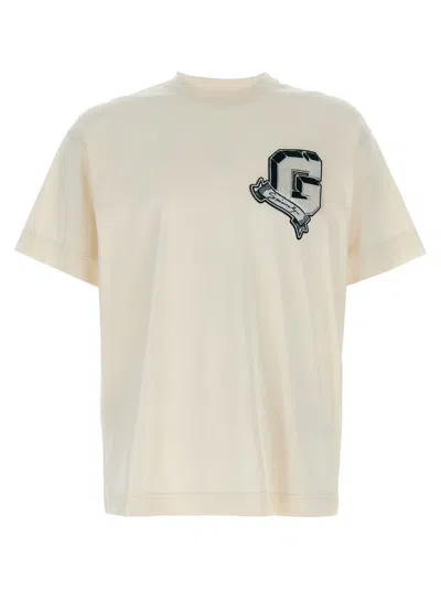Givenchy Logo Patch Crewneck T-shirt With Regular Fit In Neutral