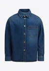 Givenchy Classic Denim Shirt With Button-up Front In Blue