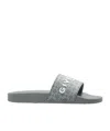 Givenchy Monogram Rubber Slides In Gray