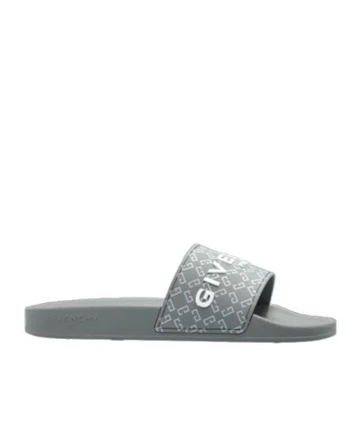 GIVENCHY GIVENCHY LOGO PATCH MONOGRAMMED SANDALS