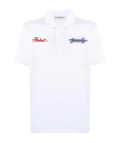 Givenchy Logo-patch Polo Shirt In White