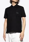 Givenchy Logo Patch Polo T-shirt In Black