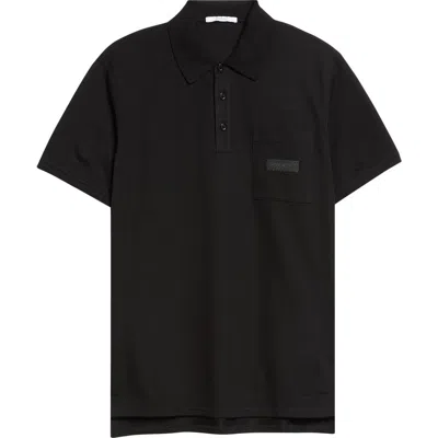 GIVENCHY GIVENCHY LOGO PATCH REGULAR FIT COTTON PIQUÉ POLO