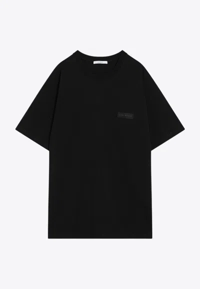 Givenchy Logo-patch Short Sleeved Crewneck T-shirt In Black