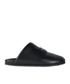 Givenchy Leather Slippers Featuring Flat Sole Design In Black