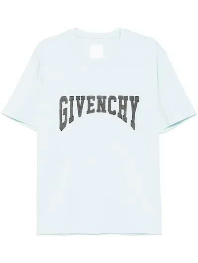 Givenchy Logo-patch T-shirt In Blue