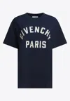 Givenchy Navy Blue Cotton Oversize T-shirt In Blue