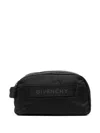 Givenchy Kulturbeutel Mit Logo-patch In Schwarz