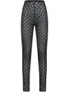 Givenchy Fitted Leggings With Distinctive Pattern And High Waistband In 黑色