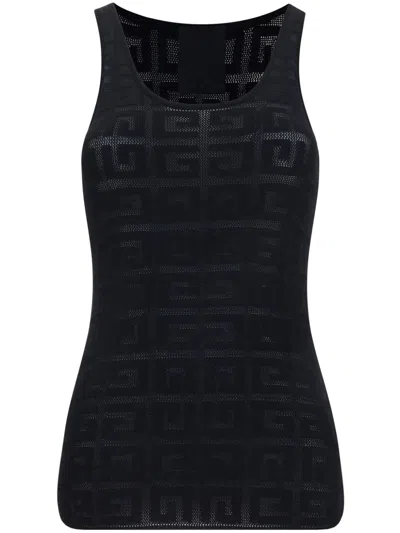 Givenchy Slim Tank Top In 4g Jacquard In Black